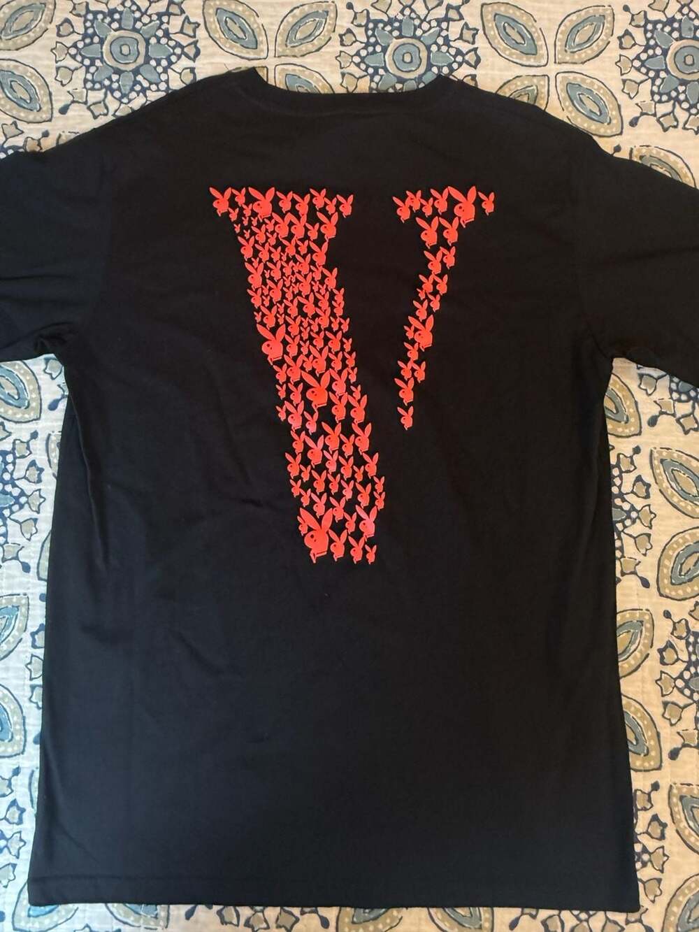 Vlone x Playboy Carti T-Shirt Black & Red Size XL